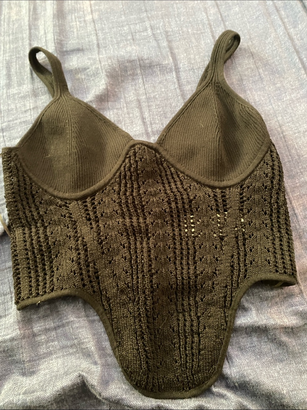 Garage black Knit Bustier Top